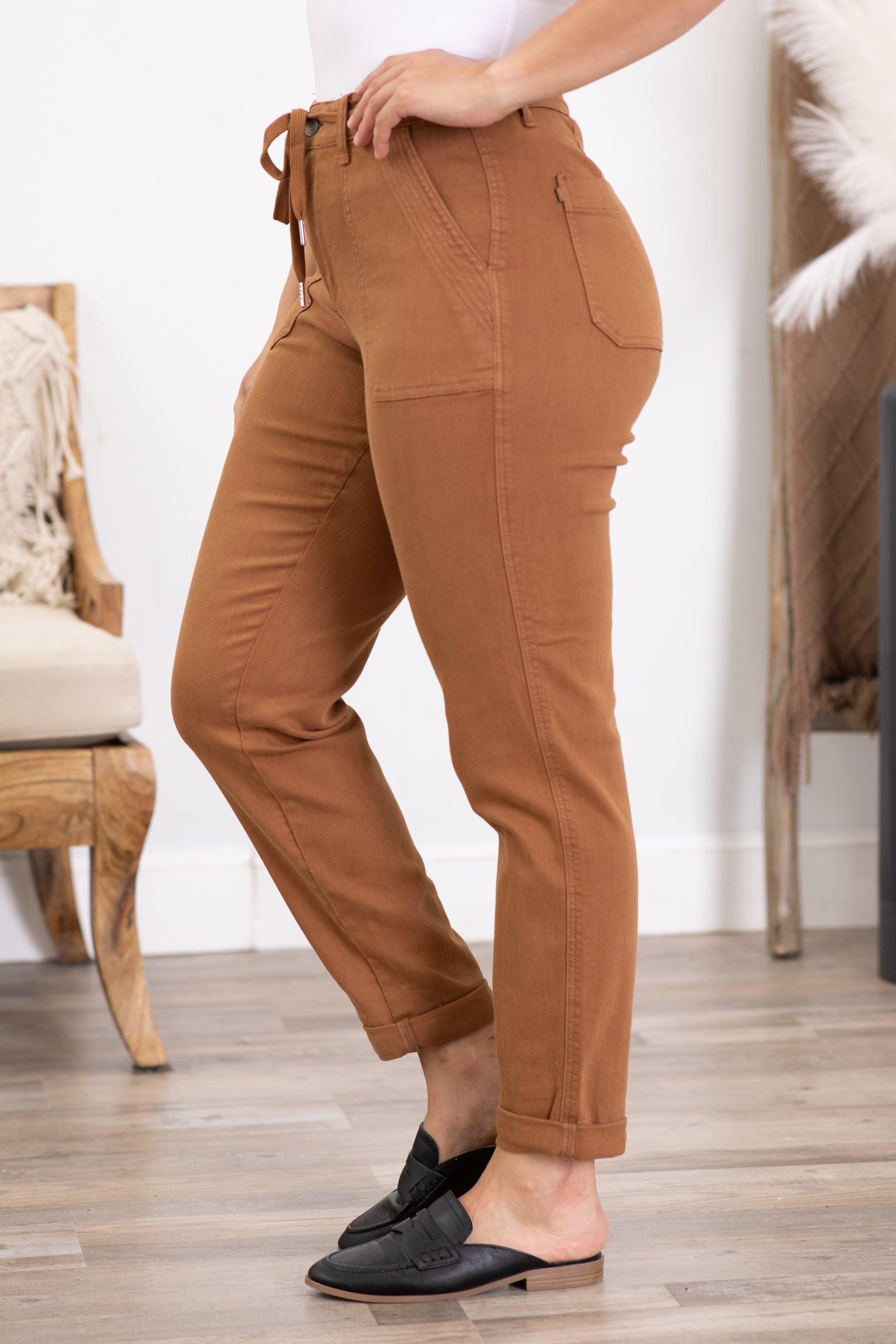 Judy Blue Camel Pull On Jogger Jeans Product Image