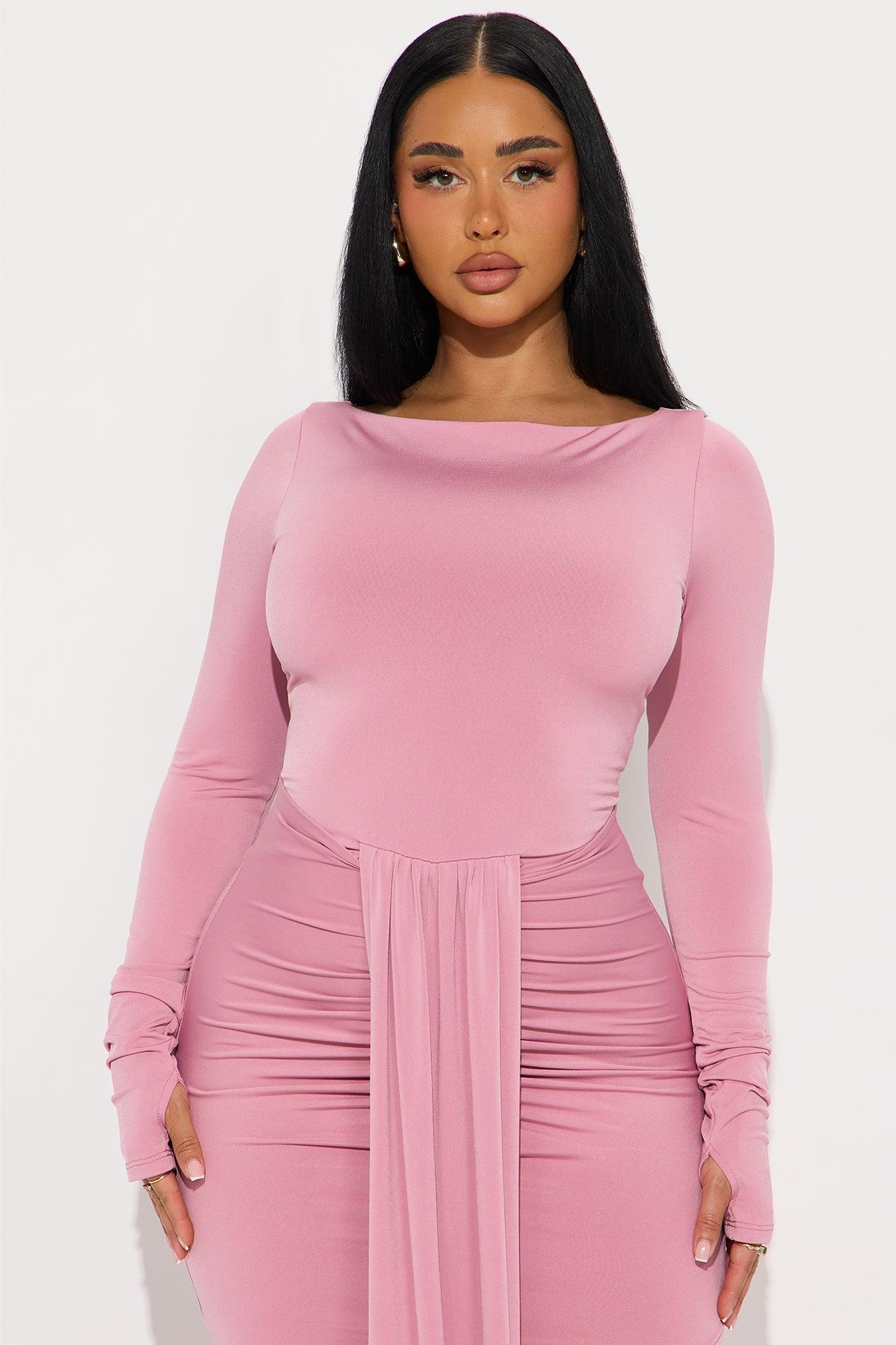 Eloise Boat Neck Maxi Dress - Mauve Female Product Image