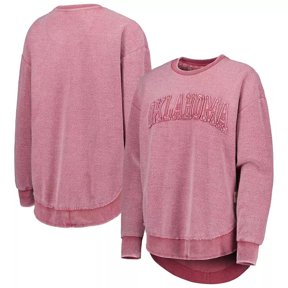 Women's Pressbox Crimson Oklahoma Sooners Ponchoville Pullover Sweatshirt,  Product Image