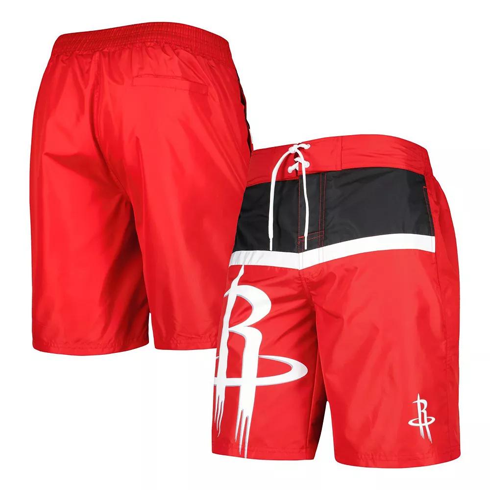 Men's G-III Sports by Carl Banks Red Houston Rockets Sea Wind Swim Trunks,  Product Image