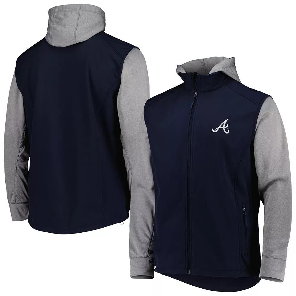 Men's Dunbrooke Navy/Heather Gray Atlanta Braves Alpha Full-Zip Jacket,  Product Image