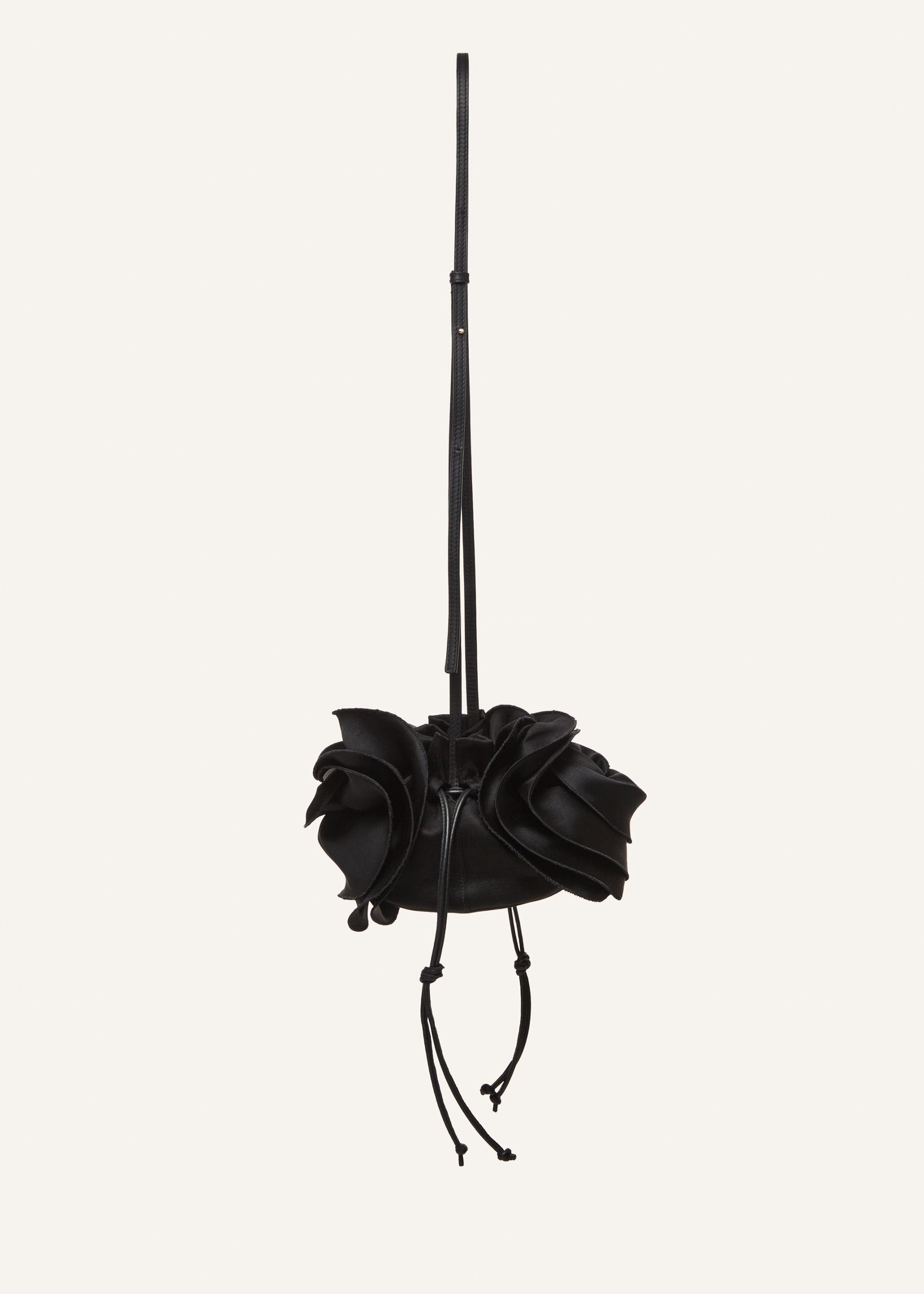 Magda bag in black satin Product Image