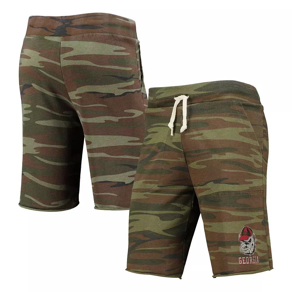 Men's Camo Alternative Apparel Georgia Bulldogs Victory Lounge Shorts, Size: Medium, Green Product Image