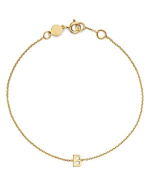 Womens 14K Yellow Gold Initial Charm Bracelet Product Image