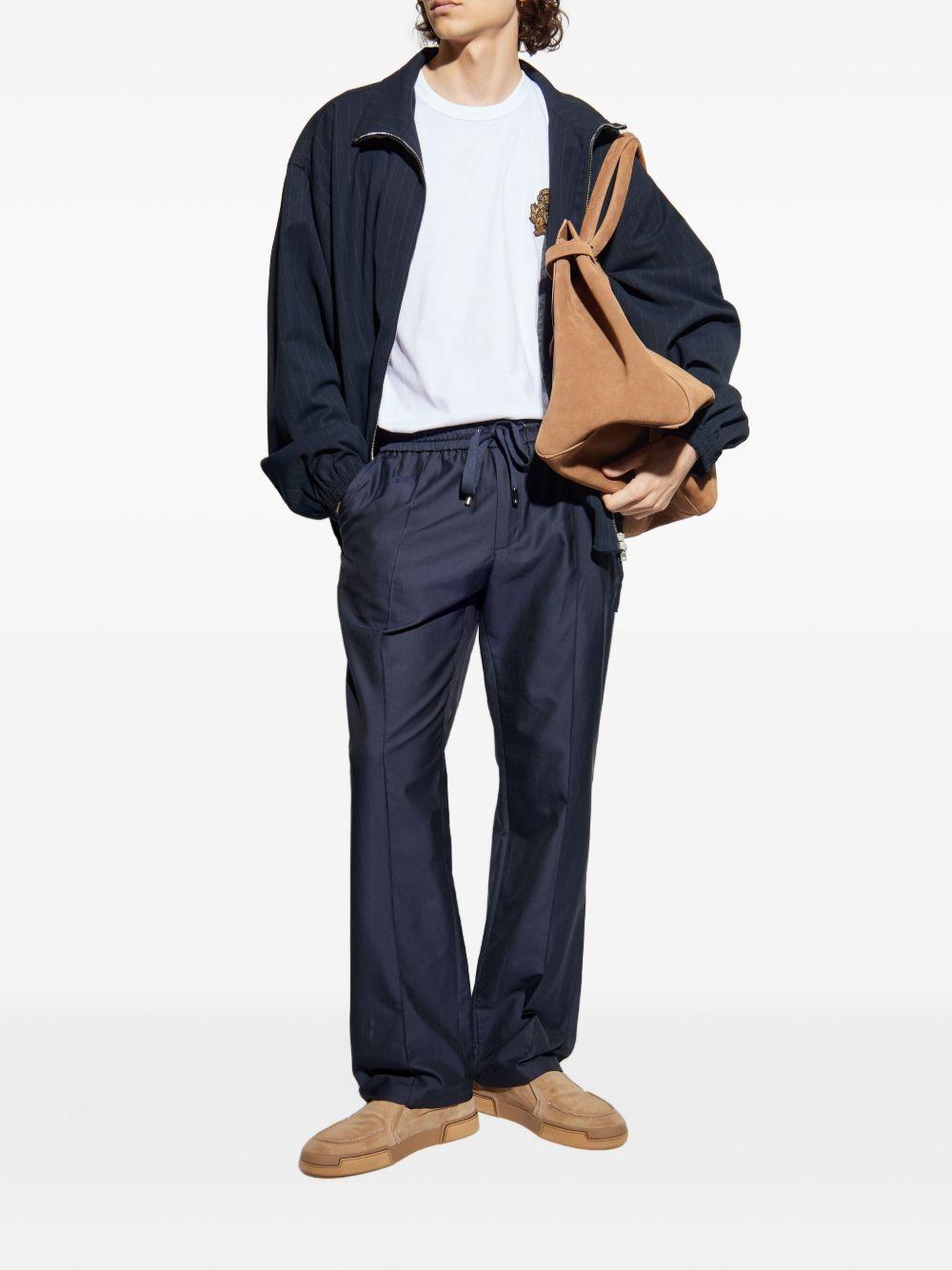 crest-embellished cotton t-shirt Product Image