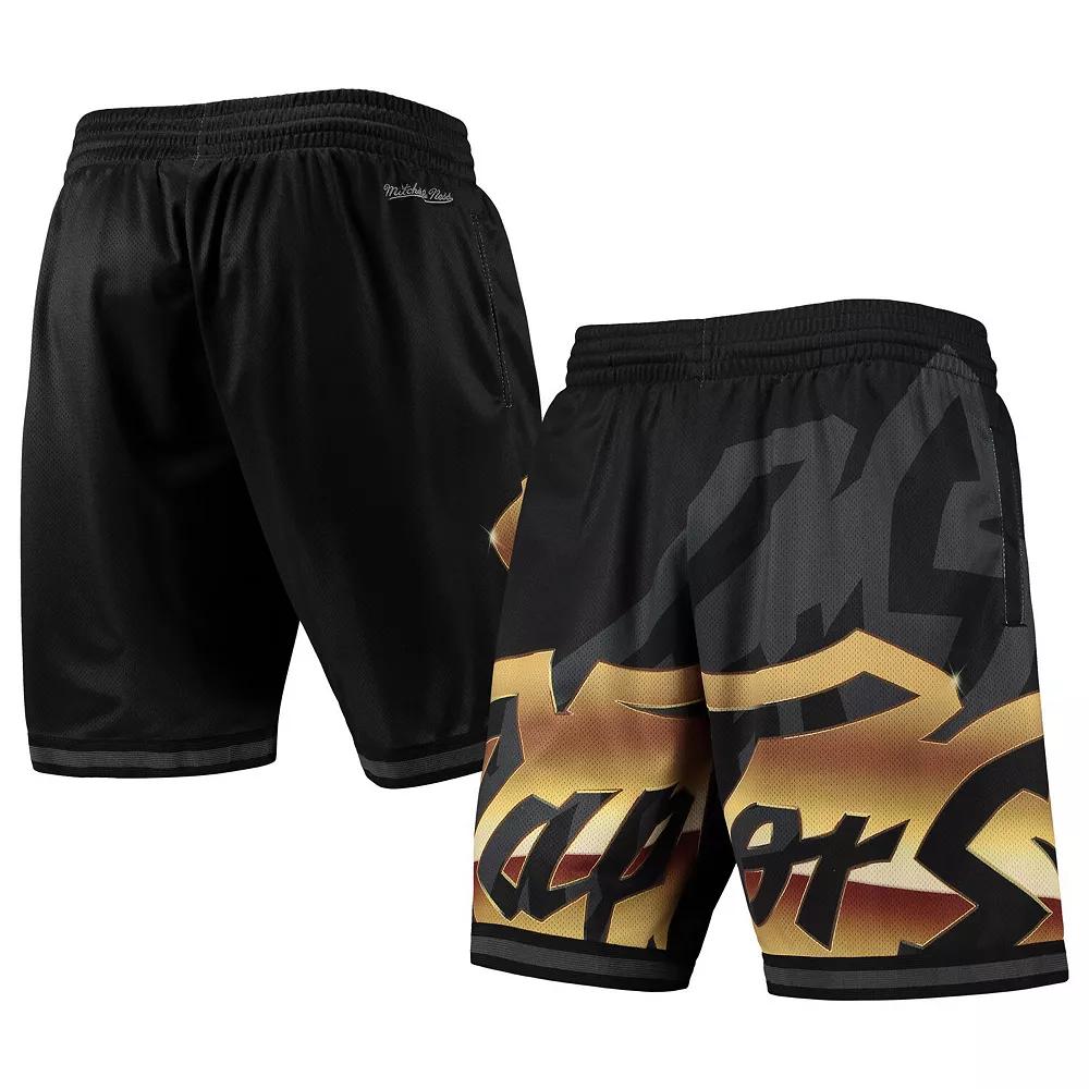 Men's Mitchell & Ness Black Toronto Raptors Big Face 4.0 Fashion Shorts,  Product Image
