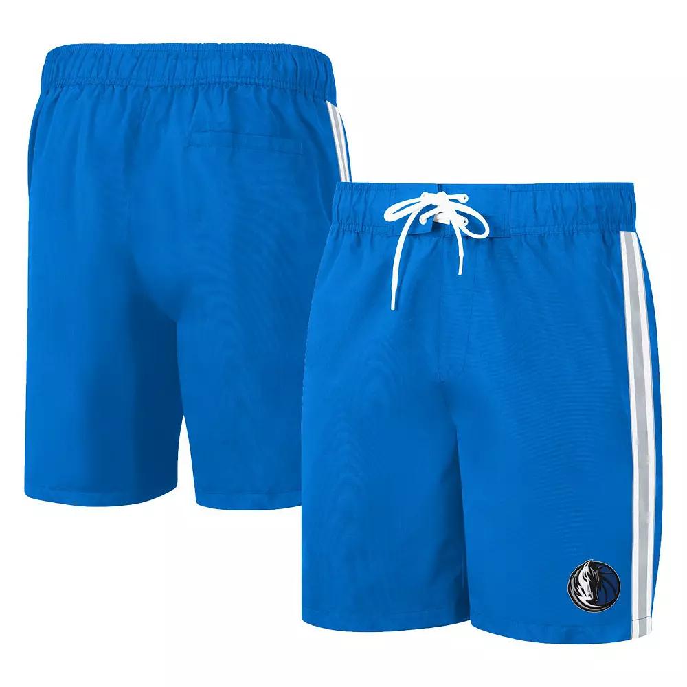 Men's G-III Sports by Carl Banks Blue Dallas Mavericks Sand Beach Volley Swim Shorts,  Product Image