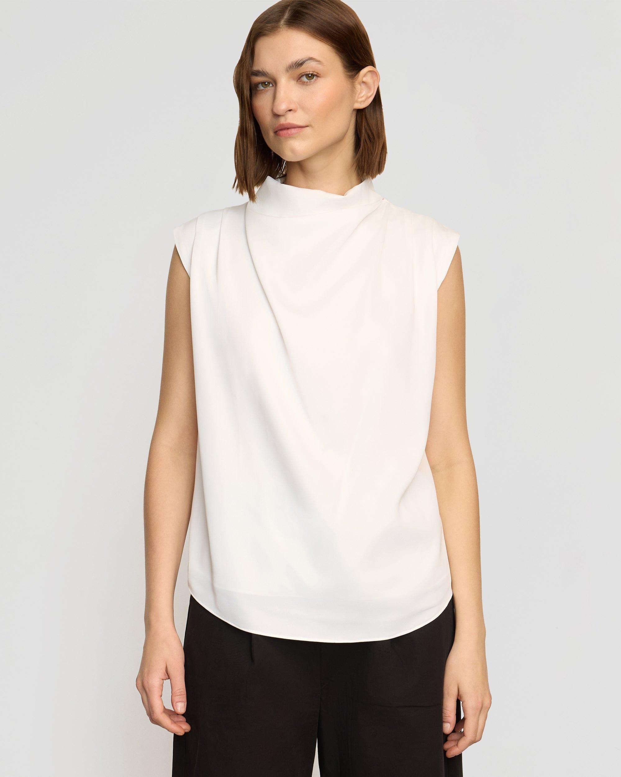 Allegra Gathered-Neck Sleeveless Blouse Product Image