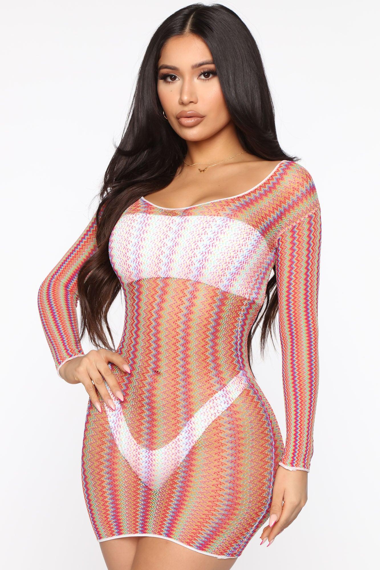 Wild Heart Swim Cover Up Dress - Multi Color Product Image