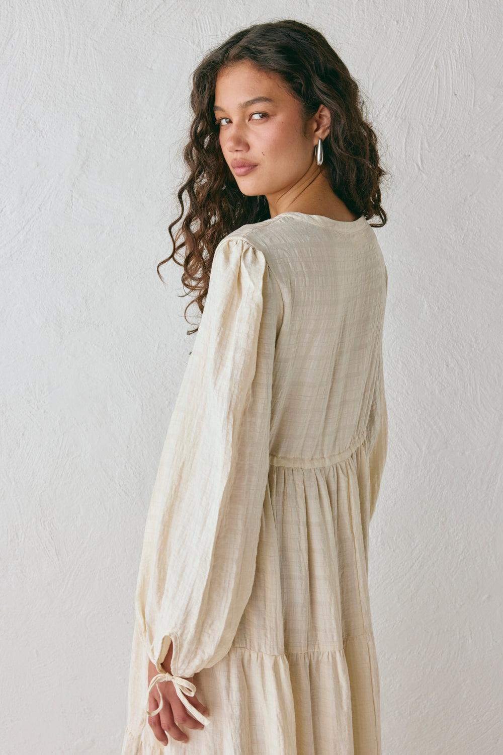 Dreaming Of Travel Midi Dress Natural Product Image