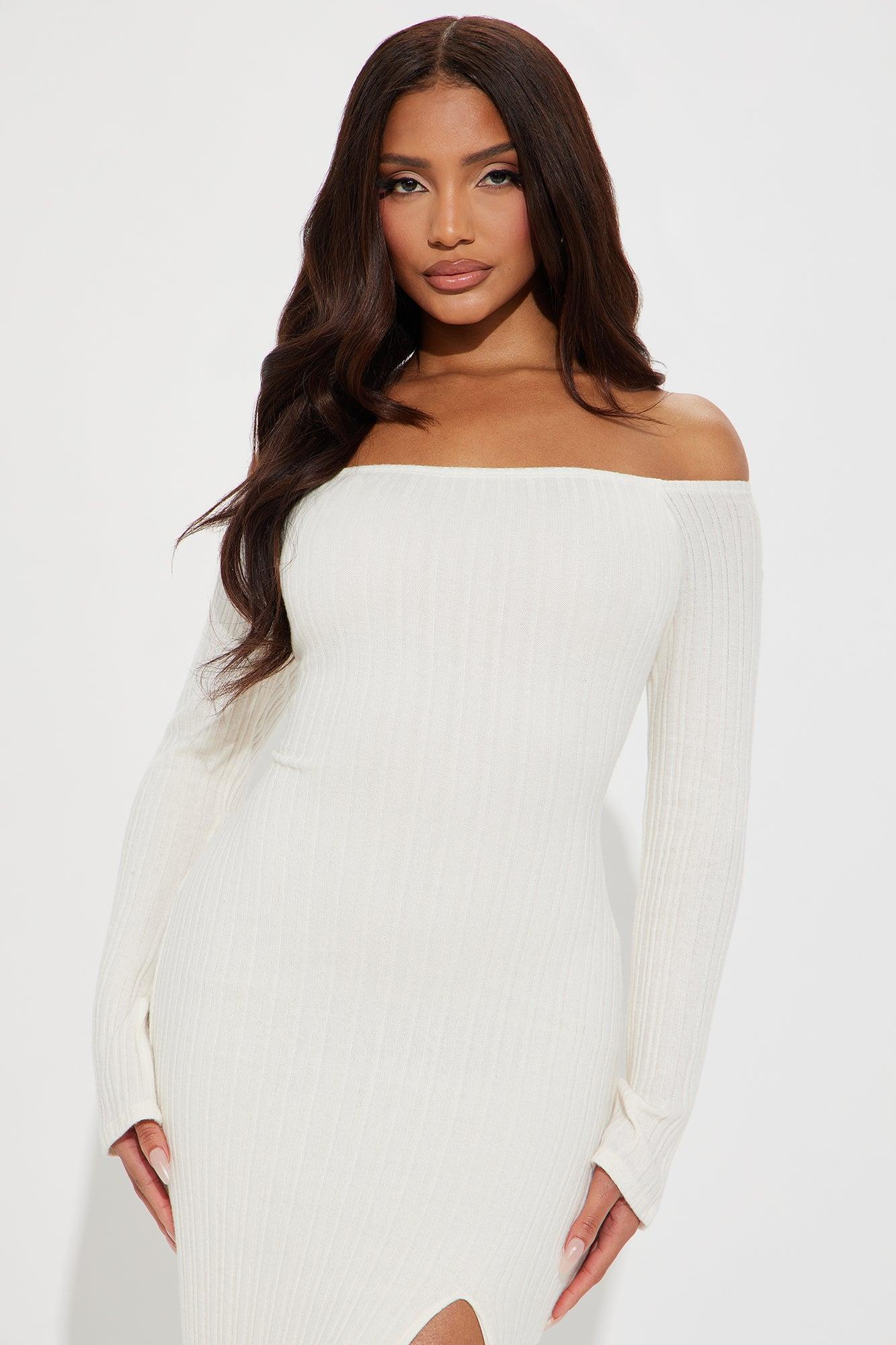 Daphne Off Shoulder Maxi Dress - Cream Product Image