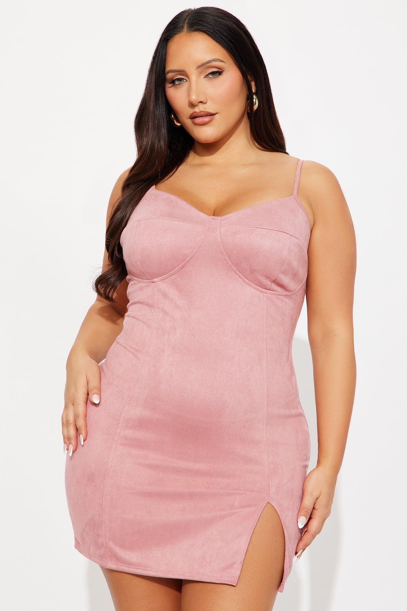 Savy Suede Mini Dress - Mauve Female Product Image