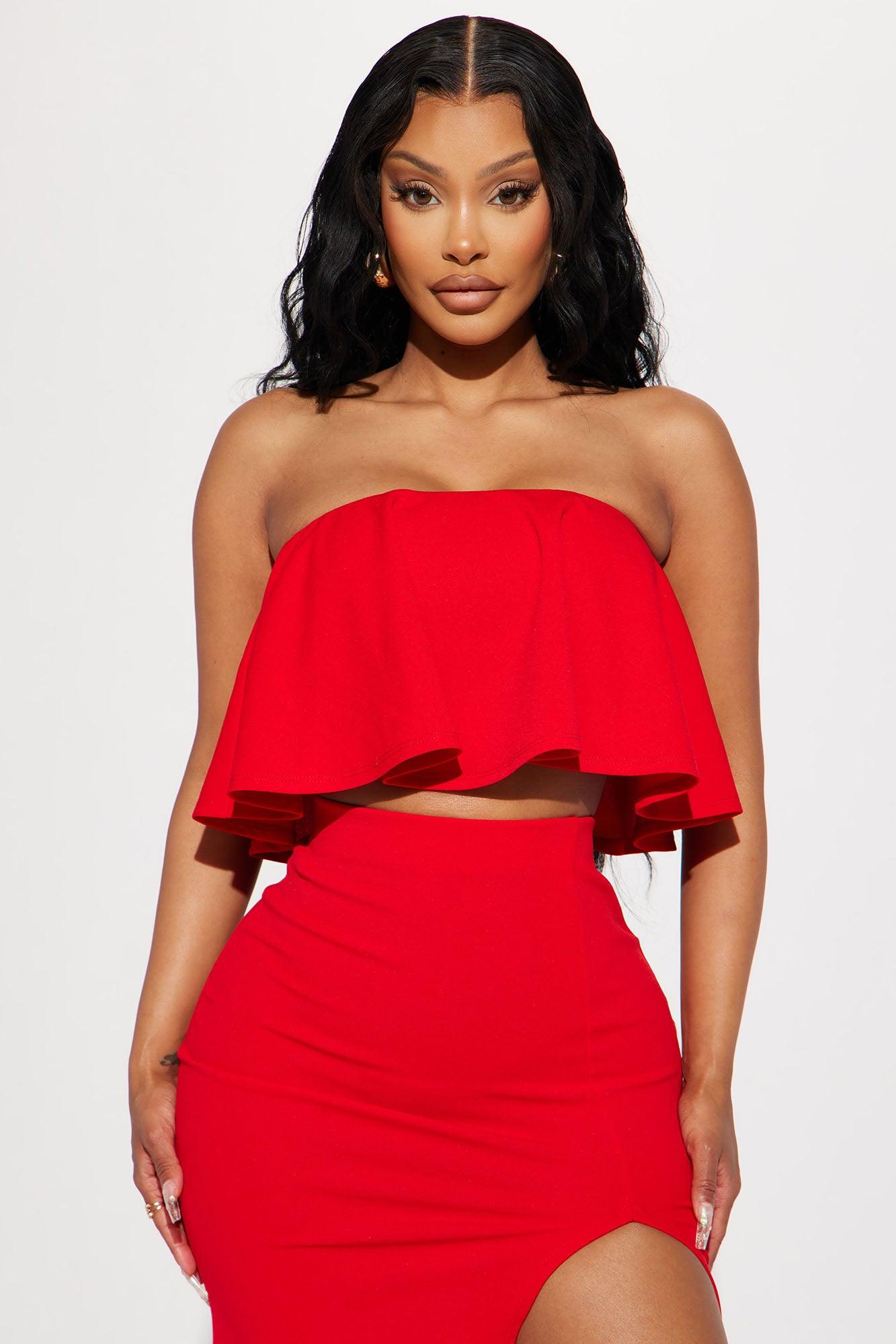 True Romance Skirt Set - Red Product Image