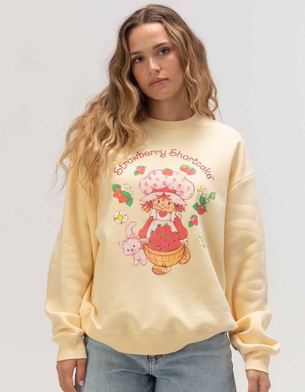 STRAWBERRY SHORTCAKE Womens Crewneck Sweatshirt - YELLOW Product Image
