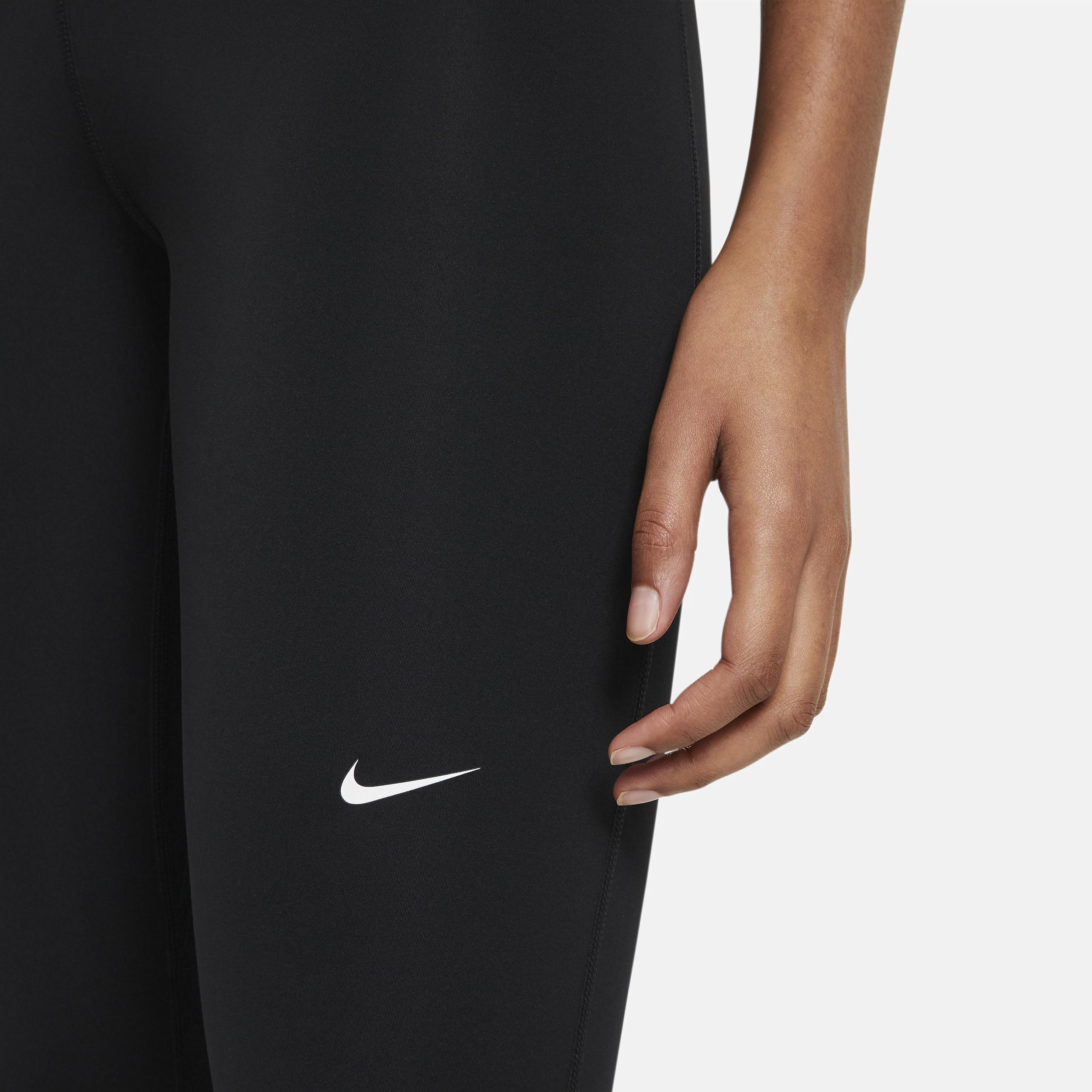 Womens Nike Pro Mid-Rise Mesh-Paneled Leggings | CZ9779-010 Product Image