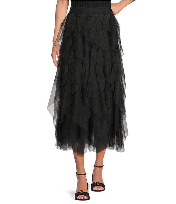 Chelsea & Violet Asta Tulle Midi Skirt Product Image