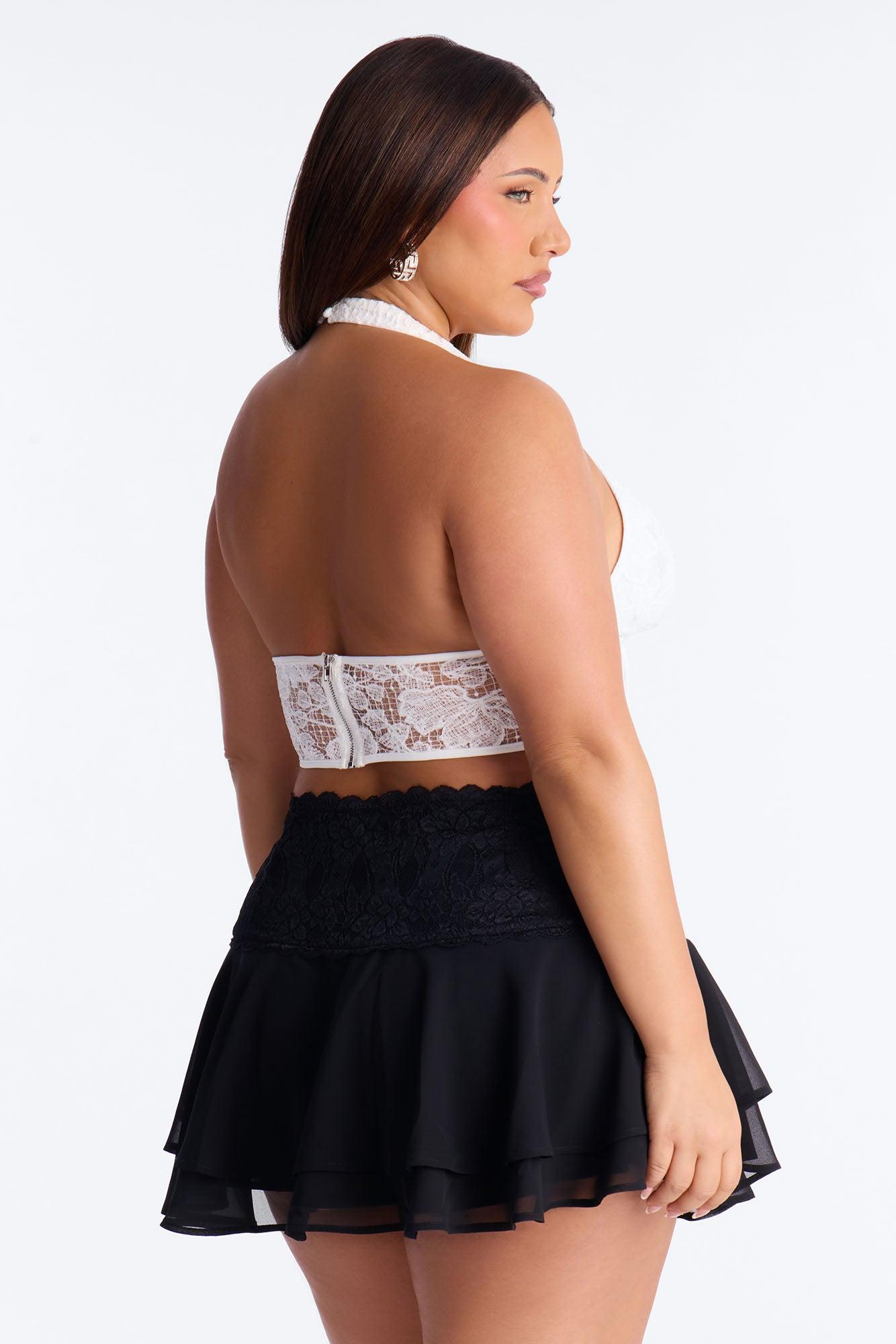 Lost In The City Lace Corset - White Female Product Image