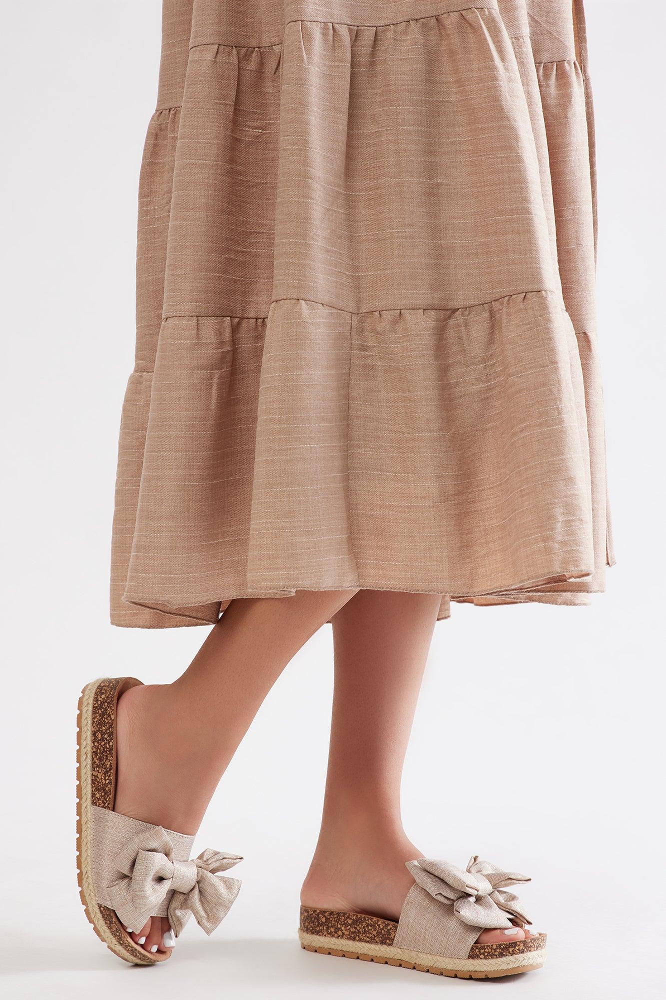 Tropica Bow Sandals - Gold Product Image