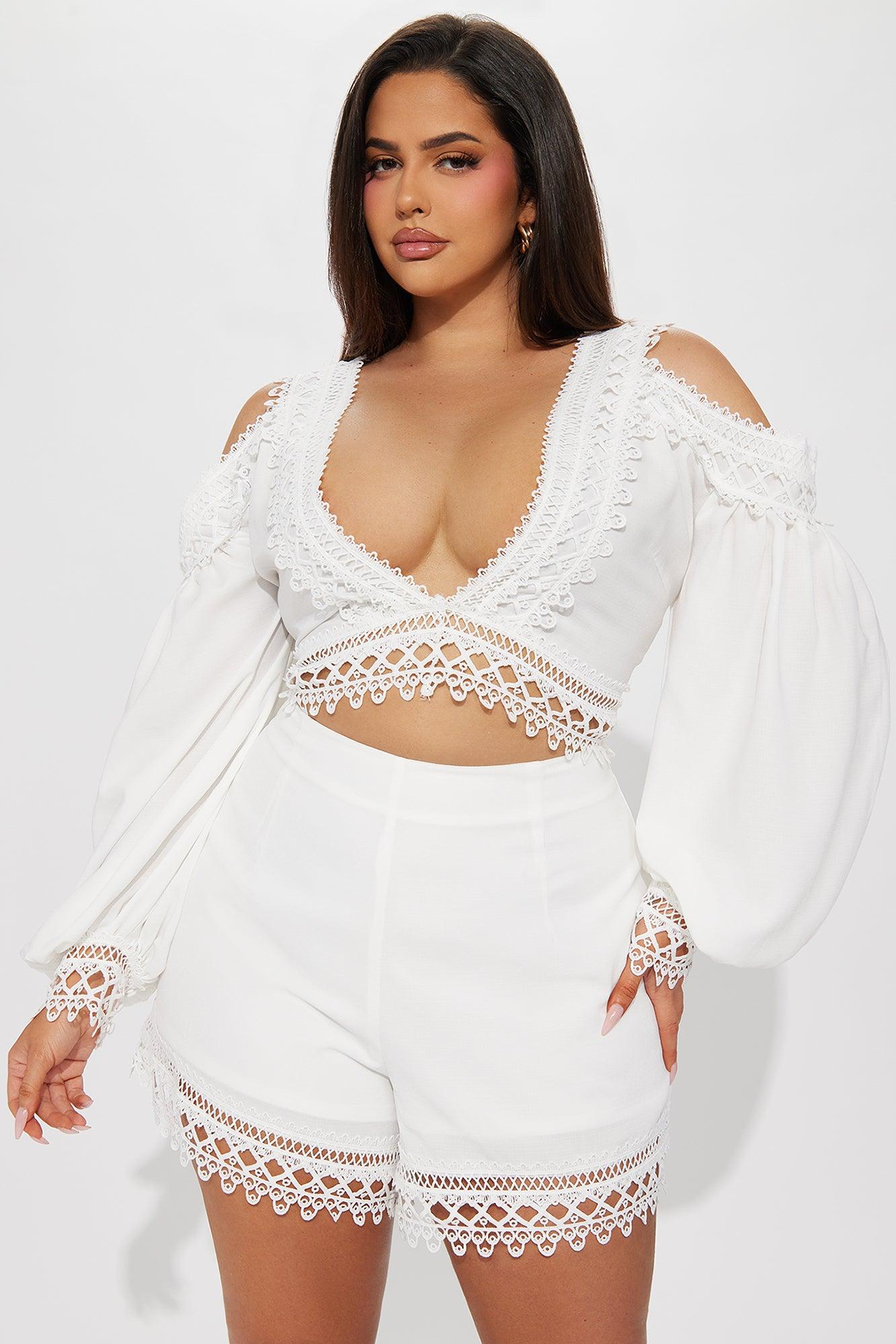 Thought About It Short Set - Off White Product Image