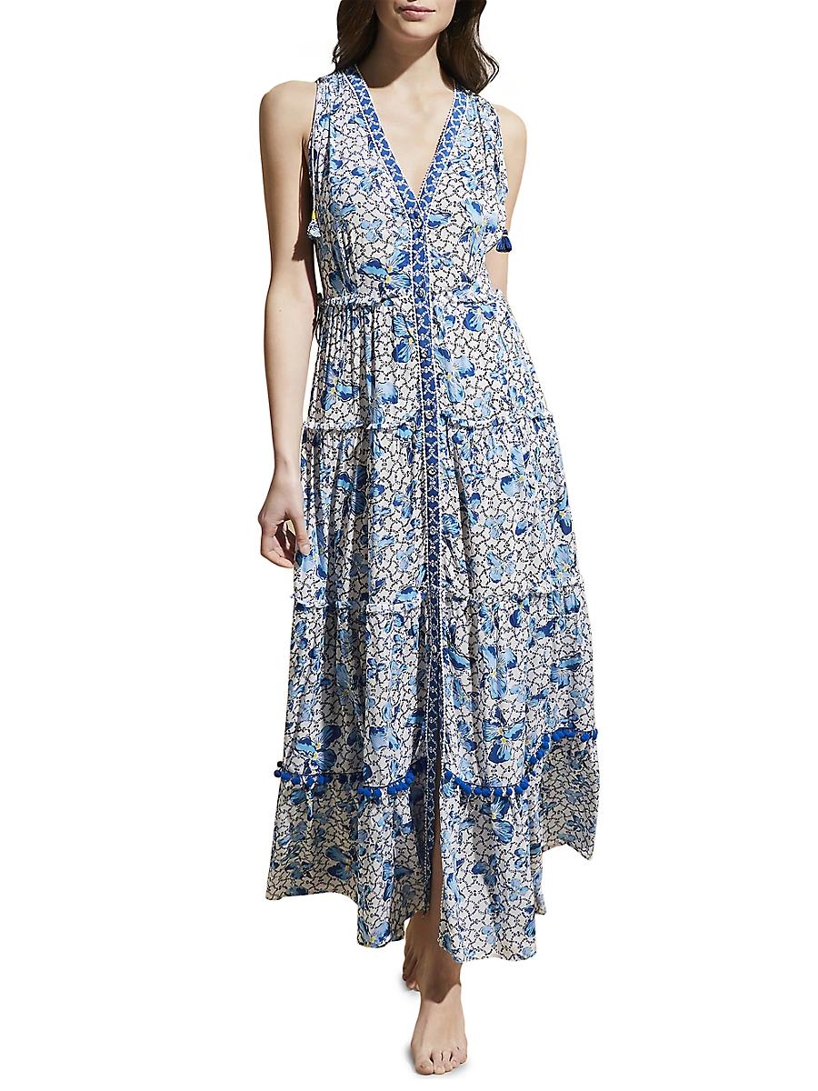 Womens Iris Floral Tiered Maxi Dress Product Image