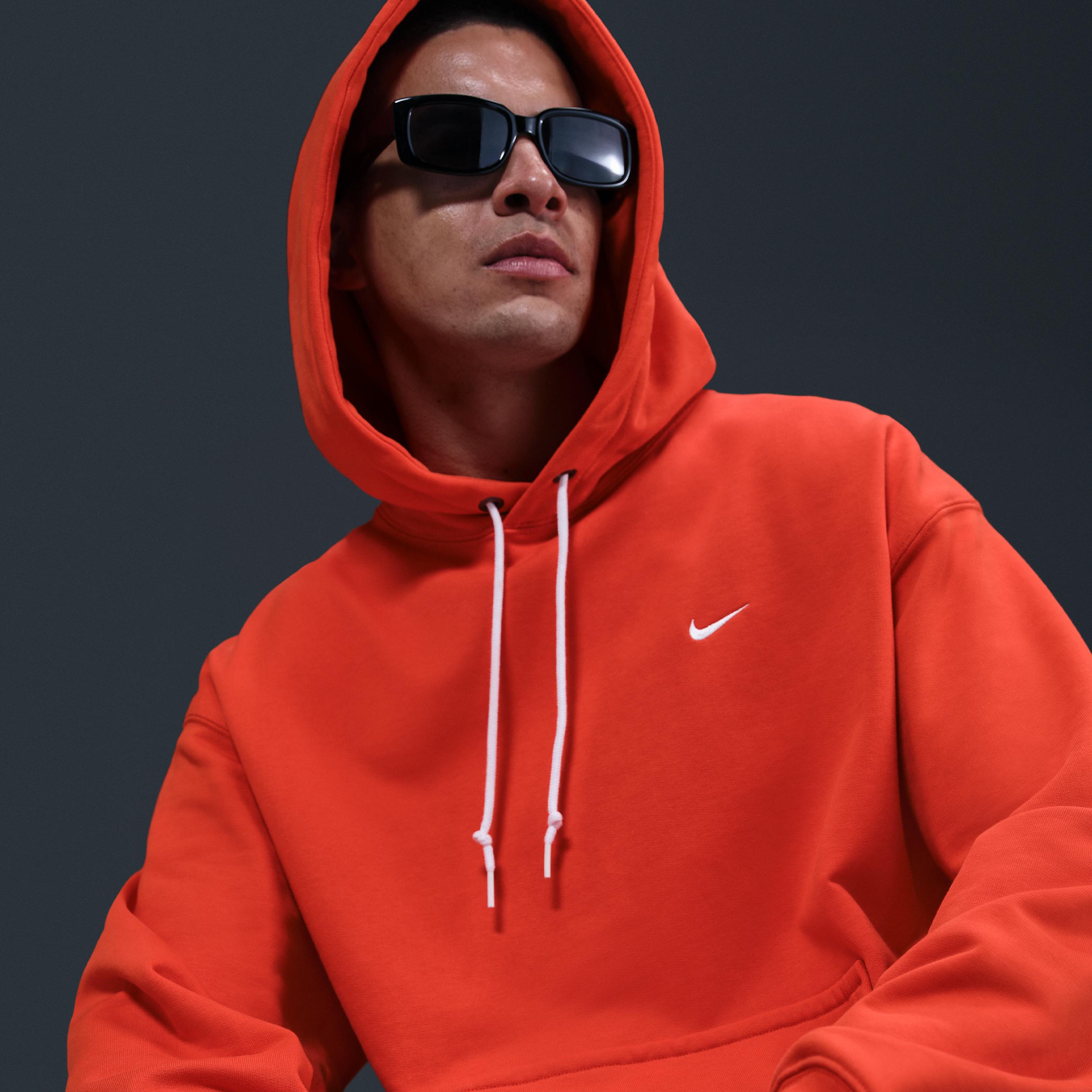Nike Mens Solo Swoosh French Terry Pullover Hoodie | DX0813-633 Product Image