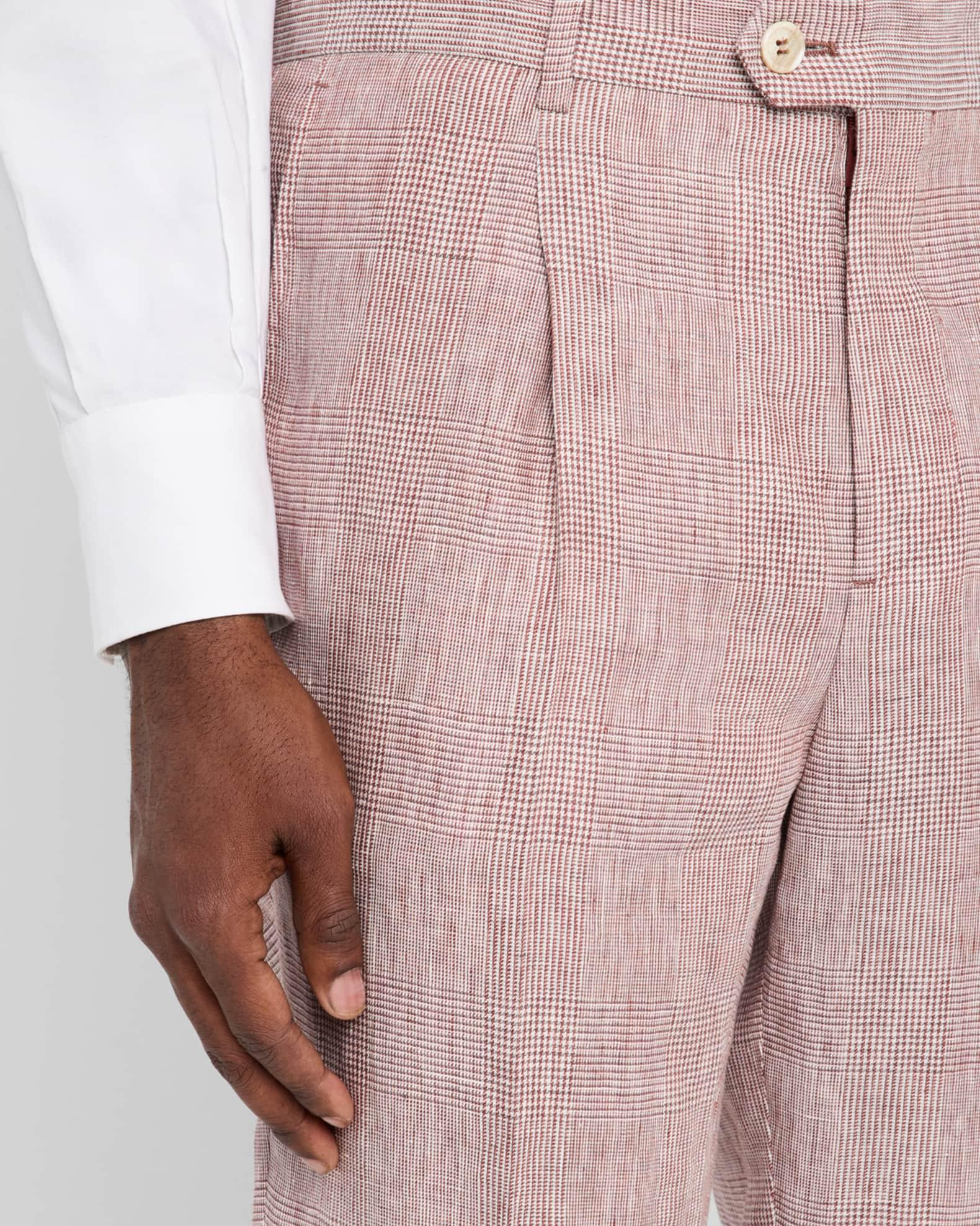 Men's Linen Glen Plaid Two-Piece Suit Product Image