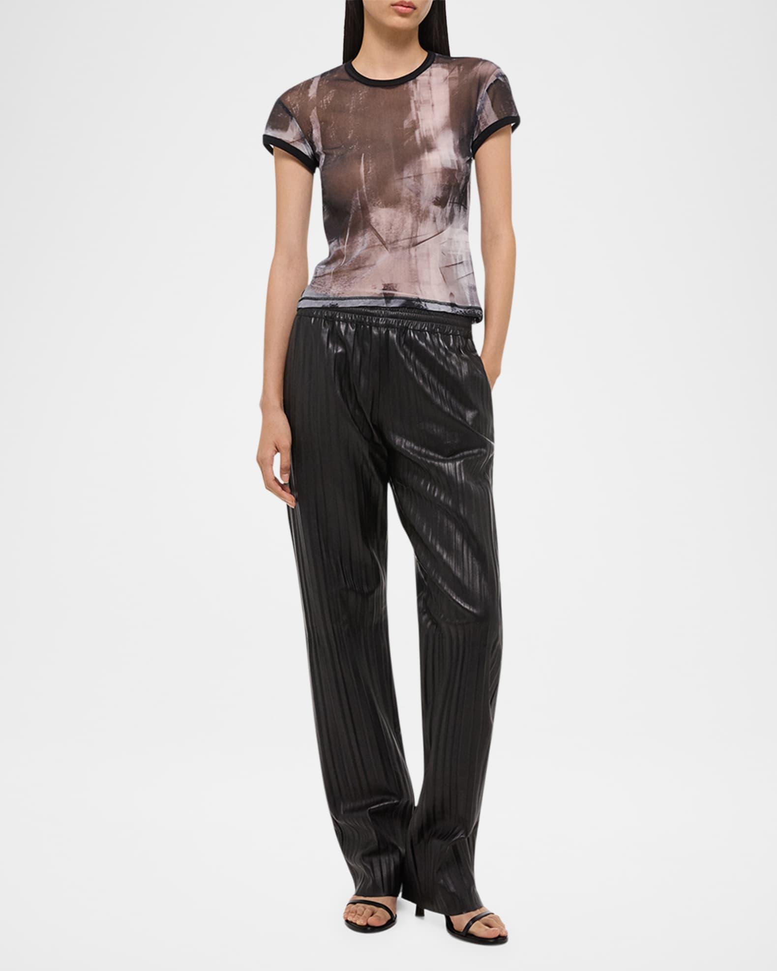 Printed Slim Mesh Tee Product Image