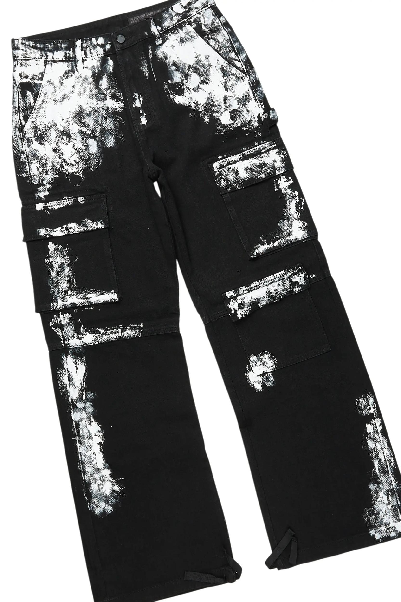 Bubble Black Hoodie & Baha Baggy Fit Jean Bundle Male Product Image