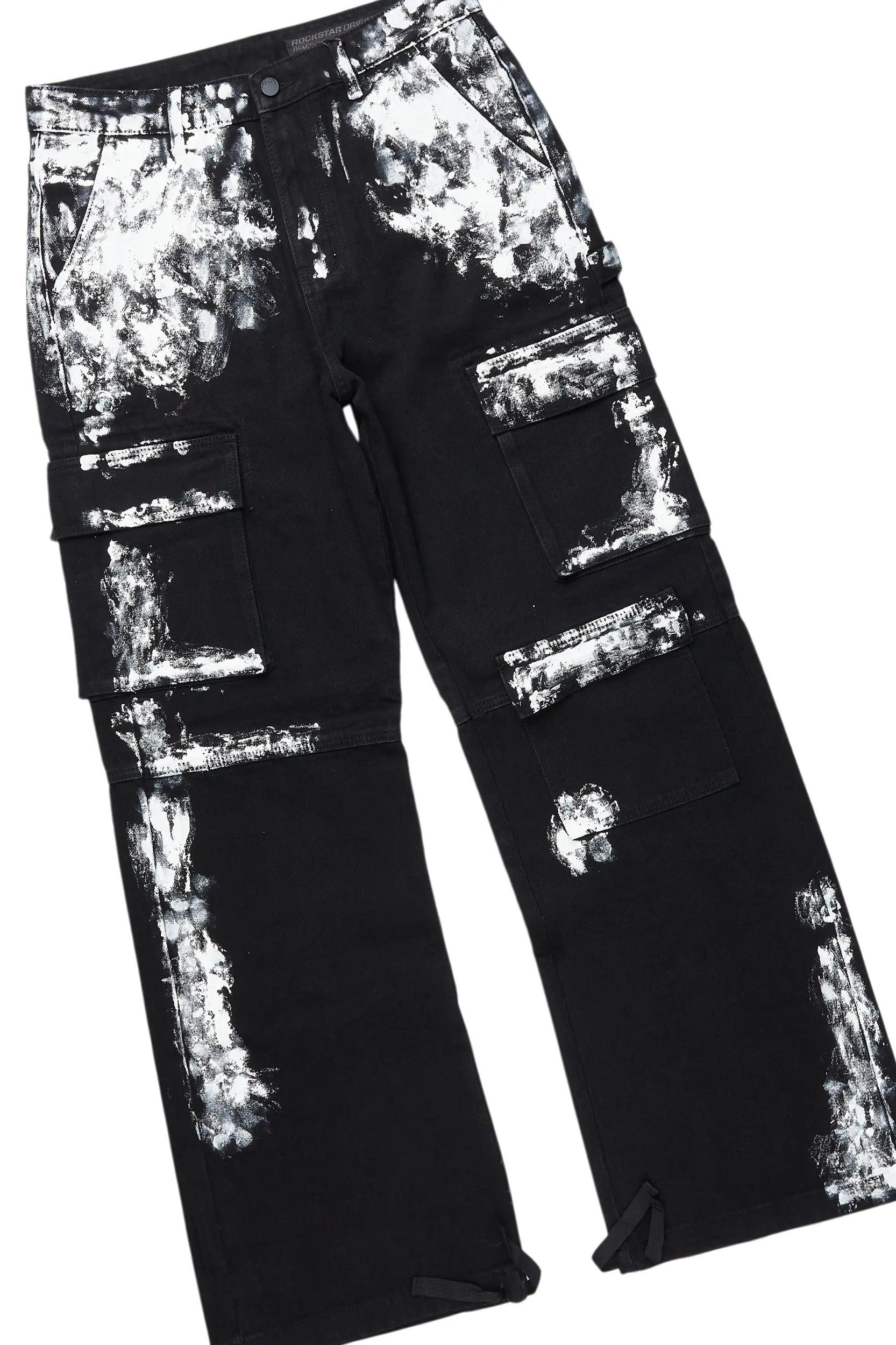 Bubble Black Hoodie & Baha Baggy Fit Jean Bundle Male Product Image