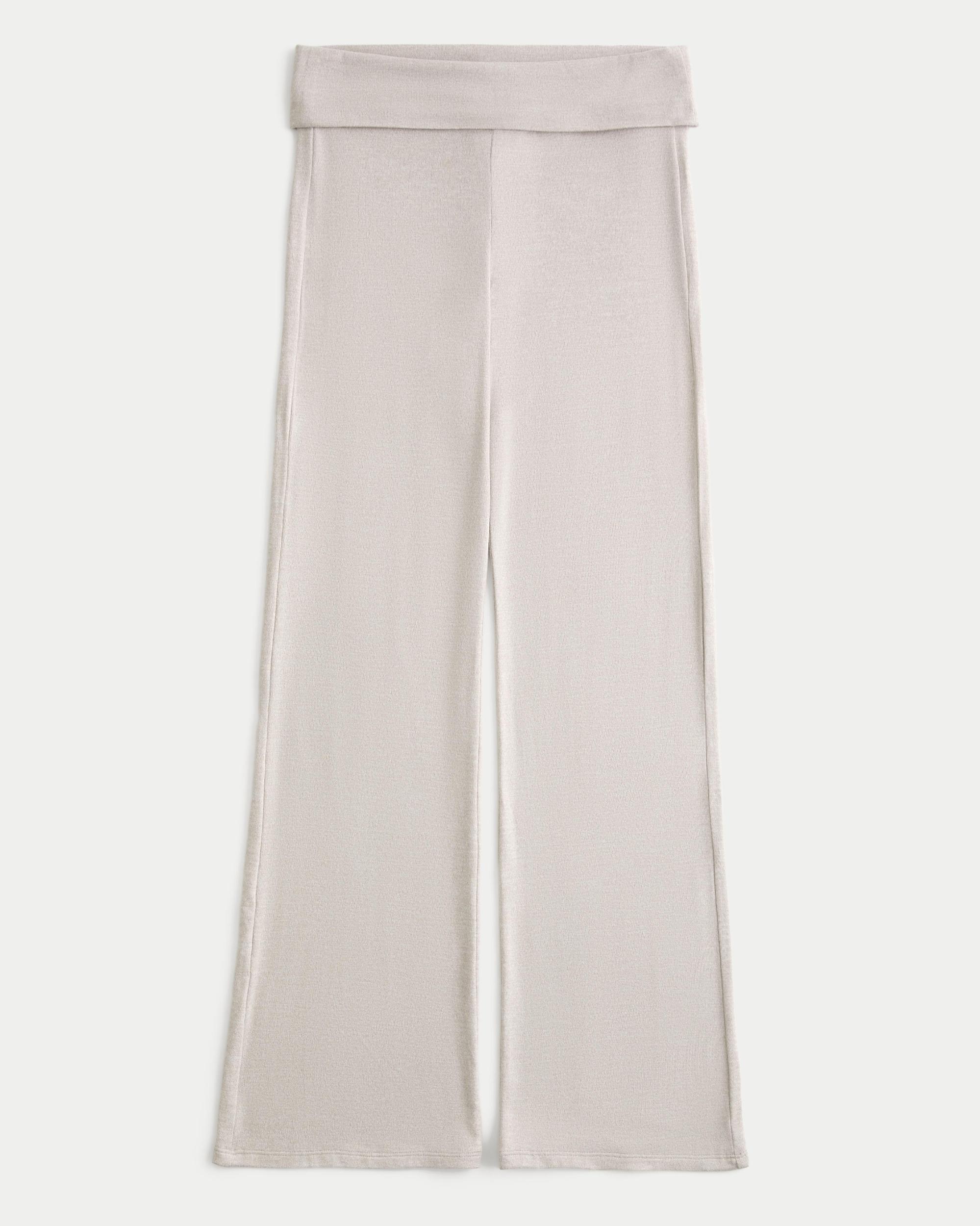 Cozy Knit Foldover Waist Sleep Pants Product Image