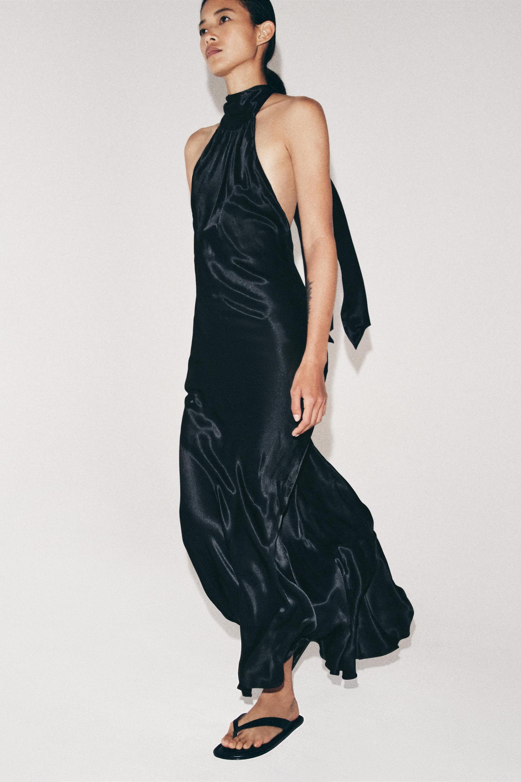 ZW COLLECTION SATIN EFFECT HALTER DRESS Product Image