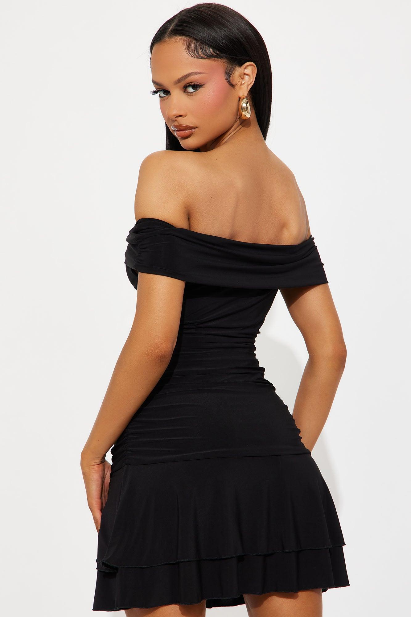 Teagan Strapless Mini Dress - Black Product Image