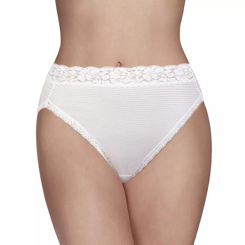 Vanity Fair Lingerie Women's Flattering Lace Hi-Cut Underwear - Blue 9 Product Image