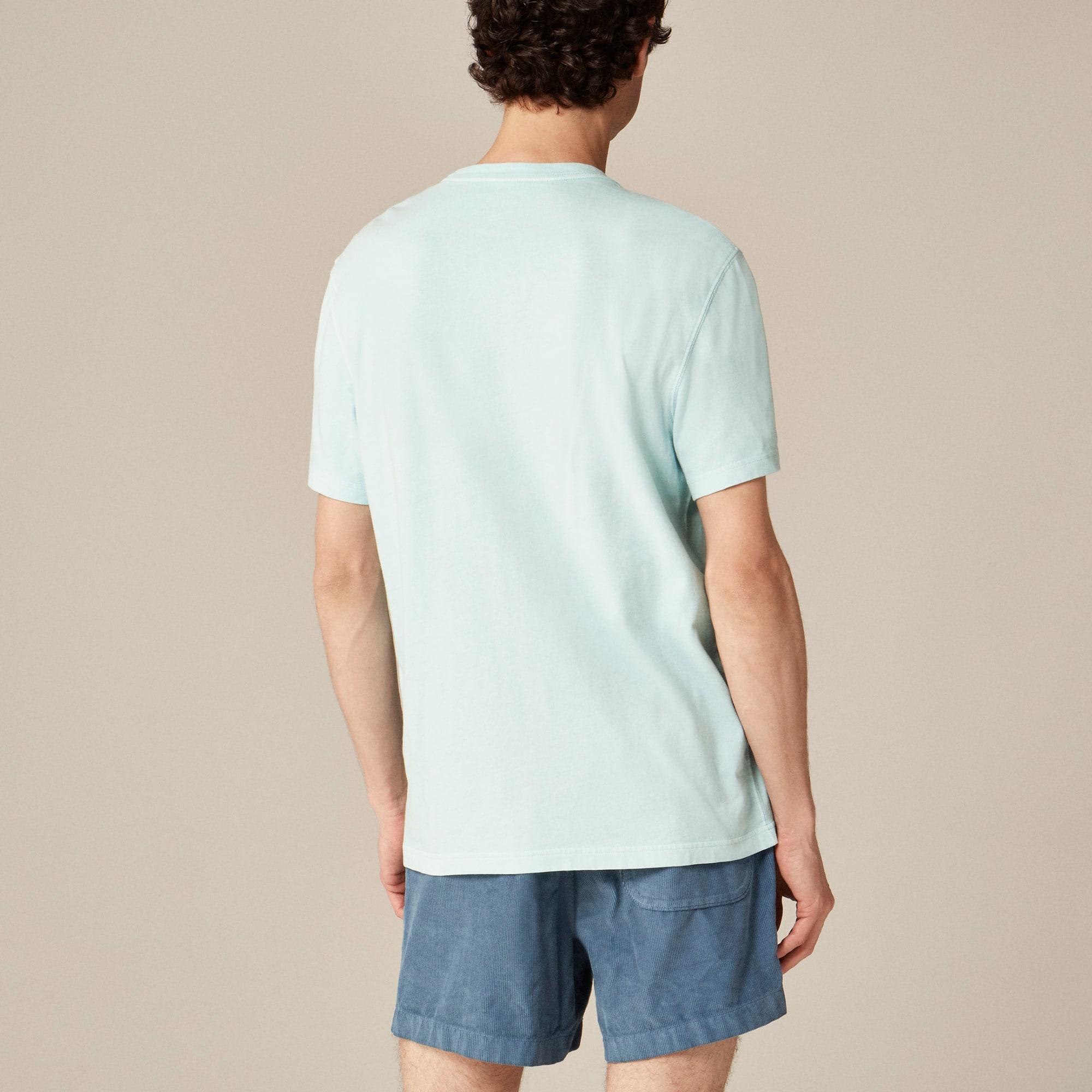 Vintage-wash cotton pocket T-shirt Product Image