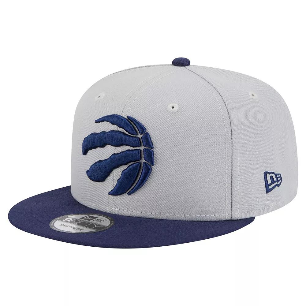 Men's New Era Gray/Navy Toronto Raptors Color Pack 2-Tone 9FIFTY Snapback Hat, Rpt Grey Product Image