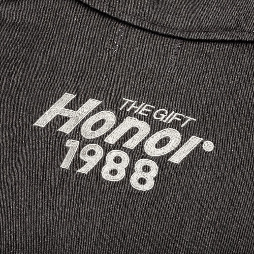 Twill Full Zip Shirt - Black Male Product Image