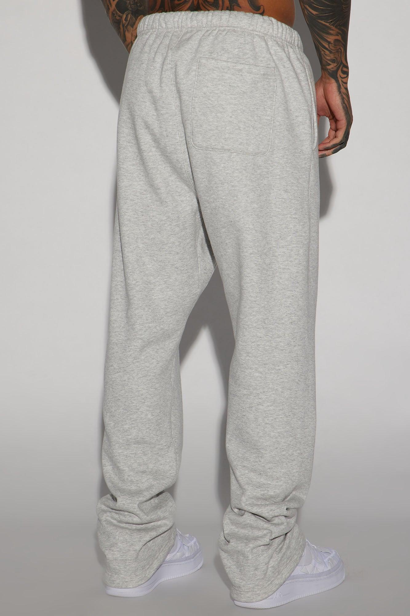 Tyson Heavyweight Straight Sweatpants - Heather Grey Product Image