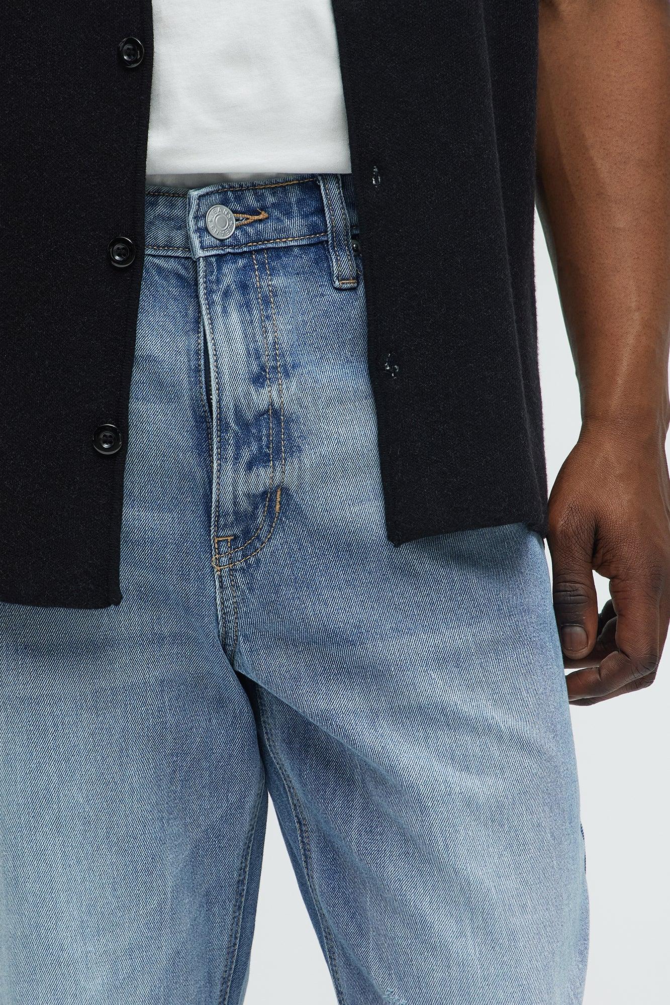 Stacked Slim Flare Make You Look Jeans - Medium Blue Wash Male Product Image