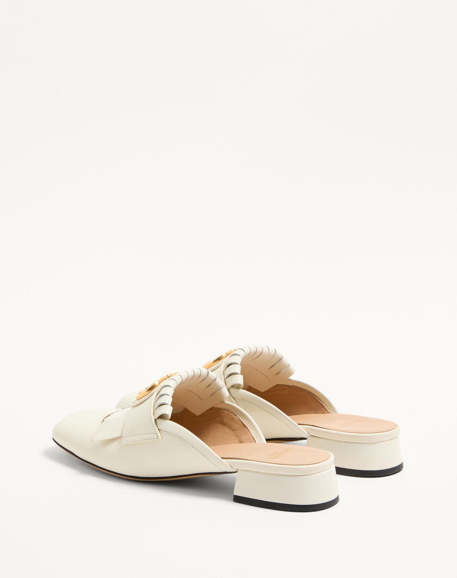 Vlogo Signature Calfskin Moccasin Mule With Fringes 25Mm Product Image