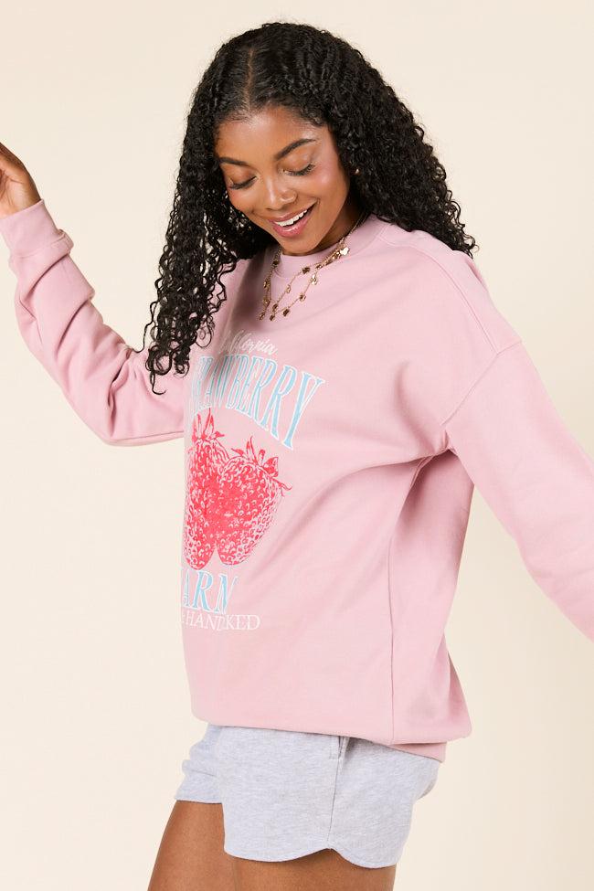 California Strawberry Farms Mauve Graphic Sweatshirt Girls Product Image