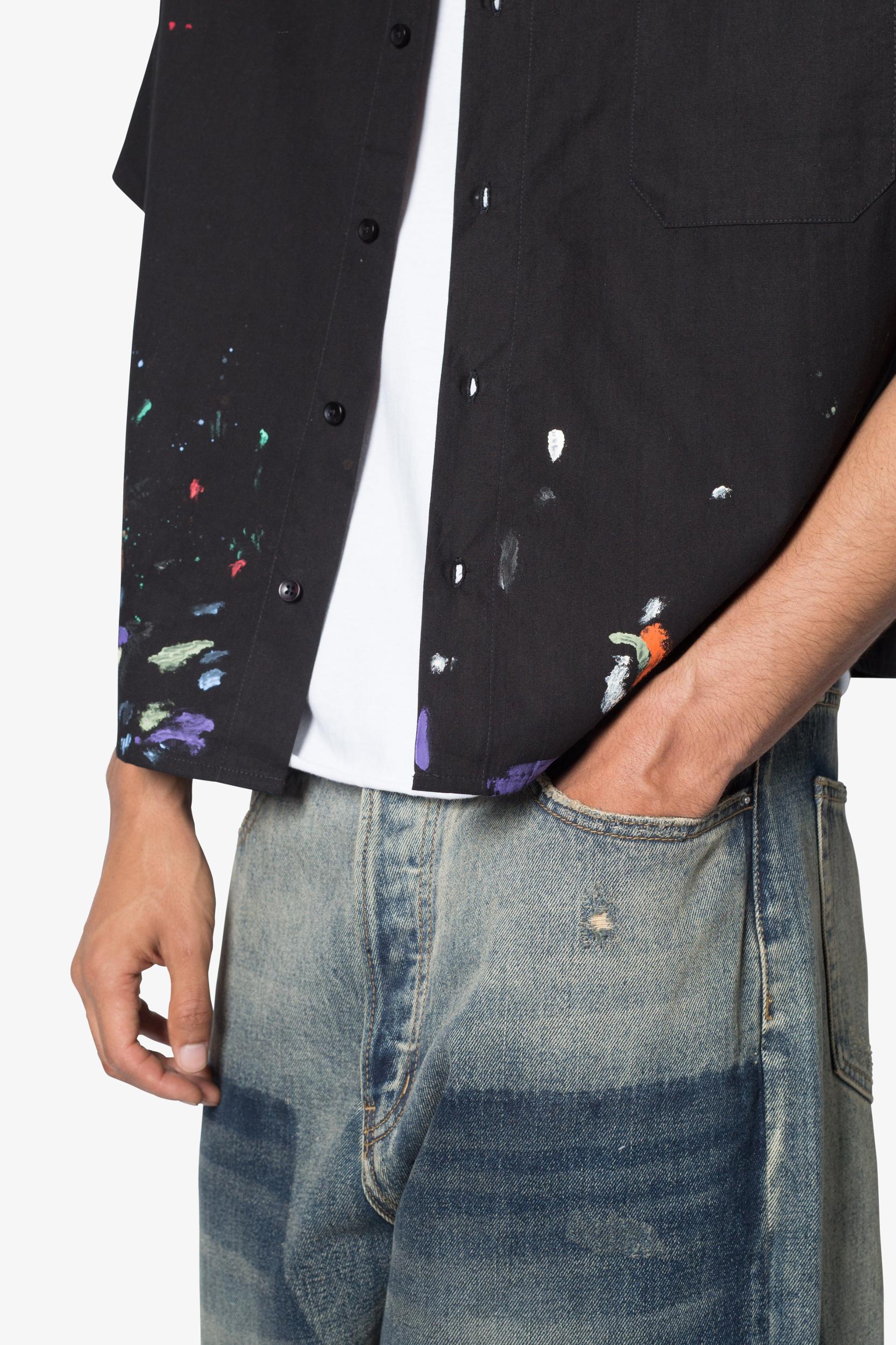 Poplin Painter S/S Shirt - Black Product Image