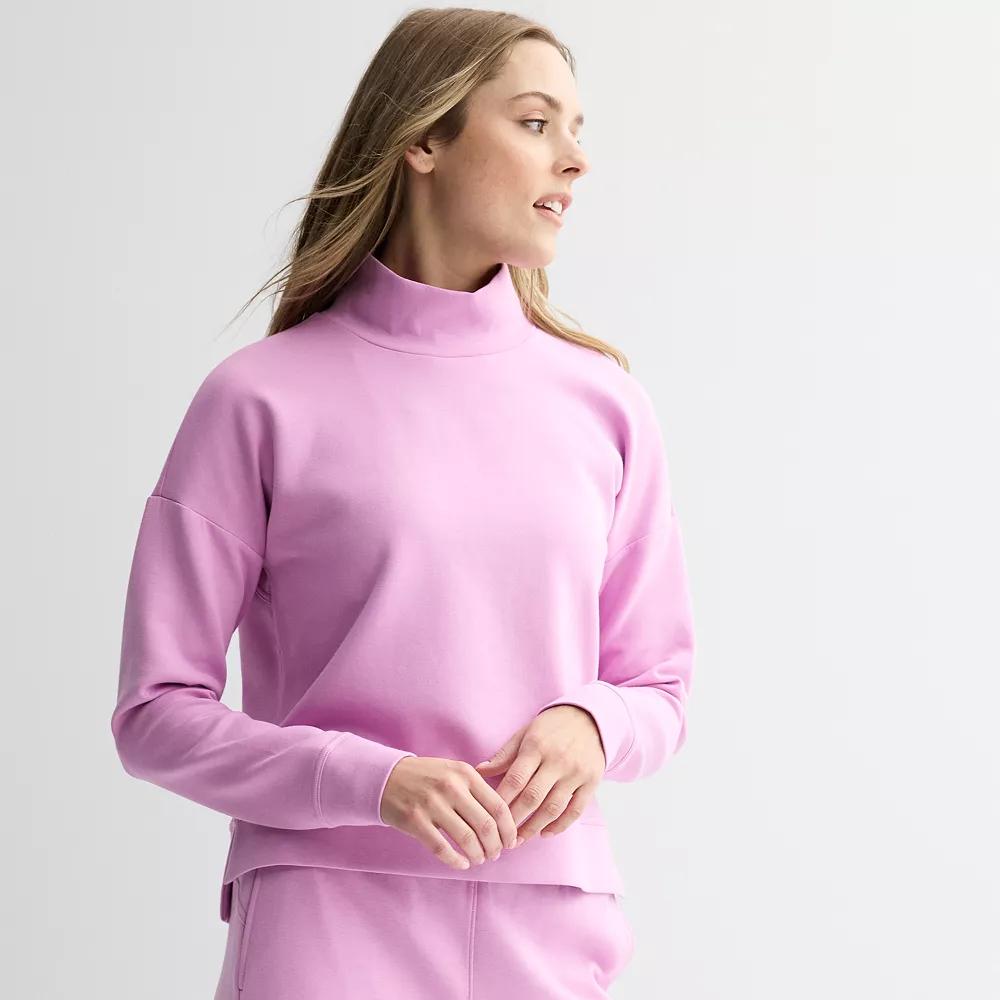Women's Tek Gear® Ultracomfort Funnel Neck Top, Size: Small, Purple Macaroon Product Image