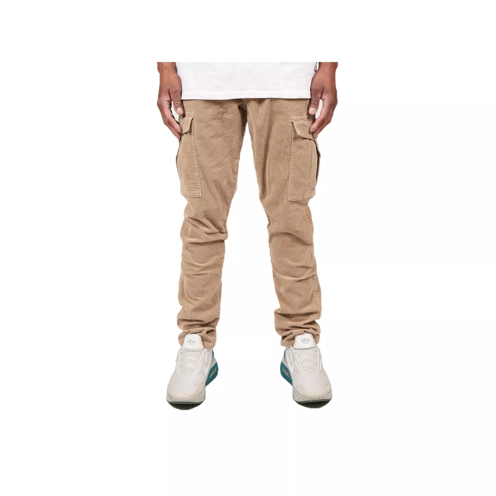 Men's Caliber Denim Co. Cord Corduroy Cargo Pants, Size: 30 X 32, Green Product Image