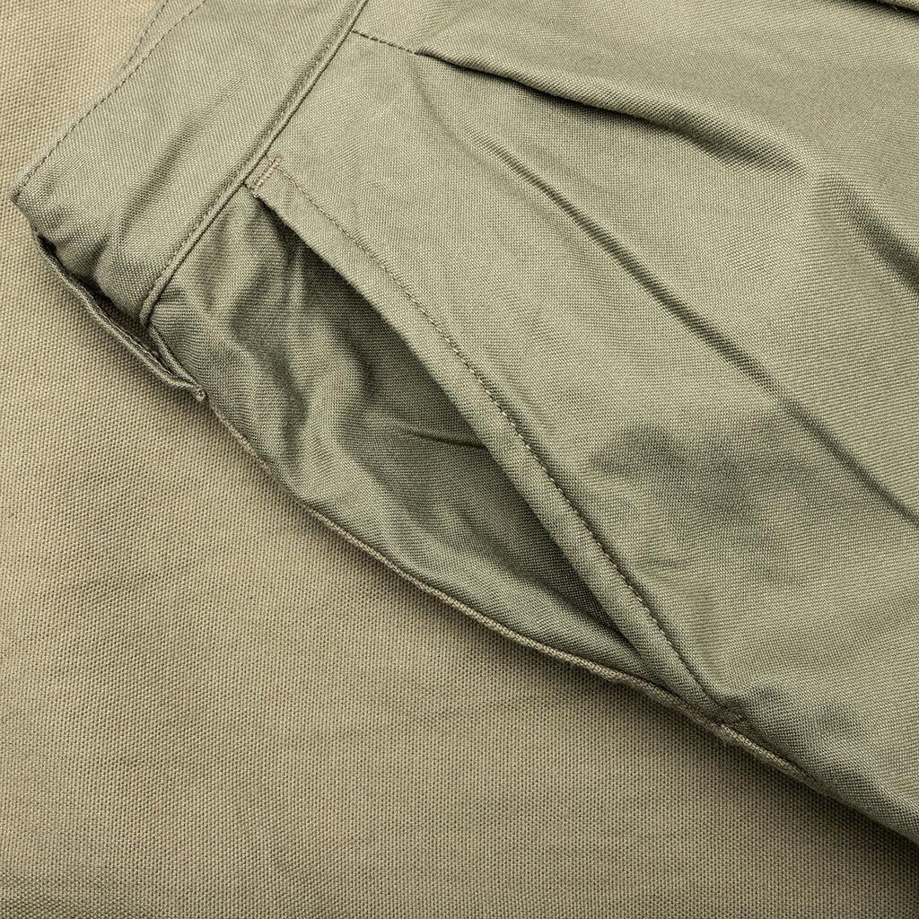 Contrast Cotton Pants - Khaki Male Product Image