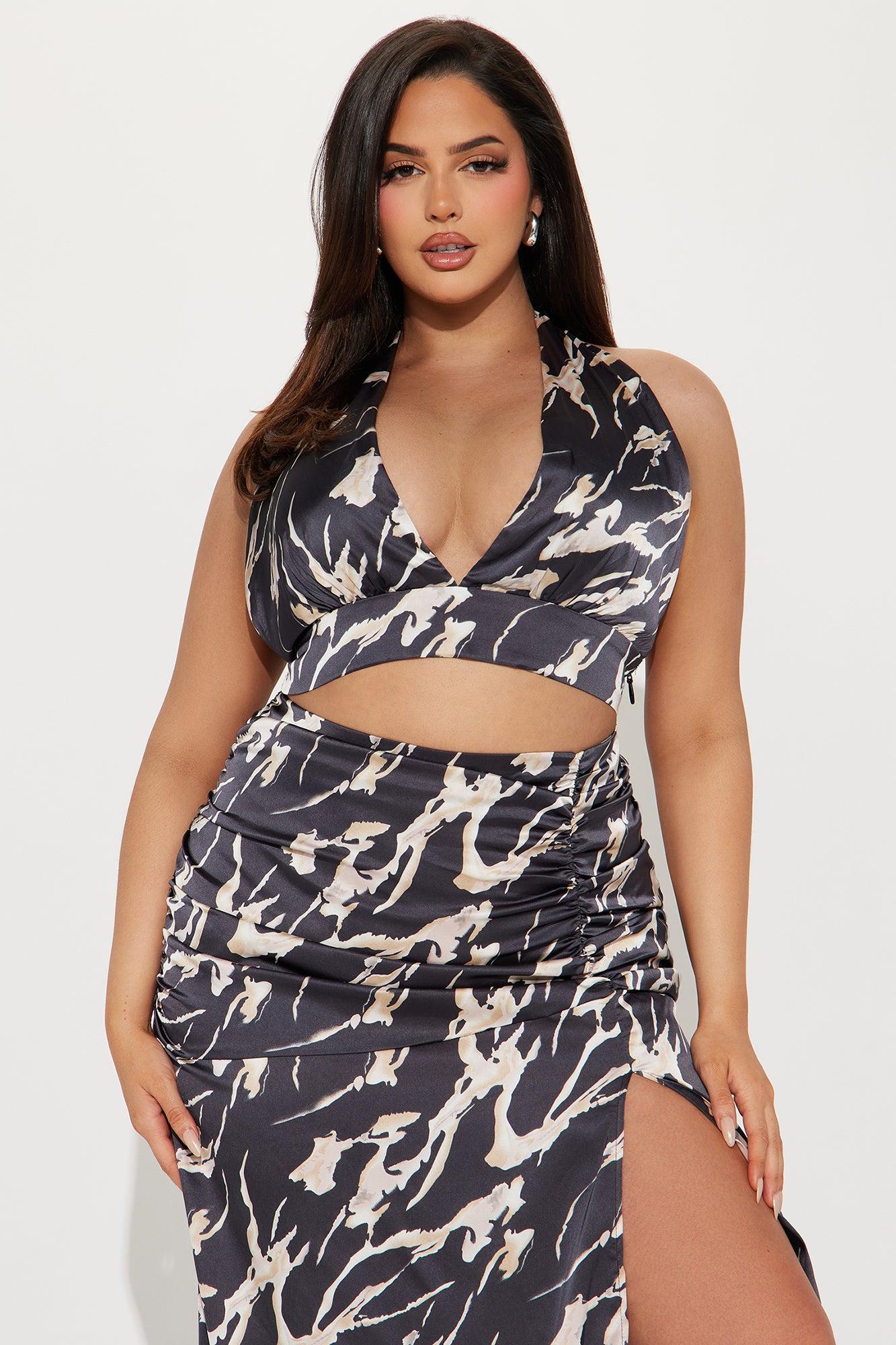 Looking For You Satin Maxi Dress - Black/combo Product Image