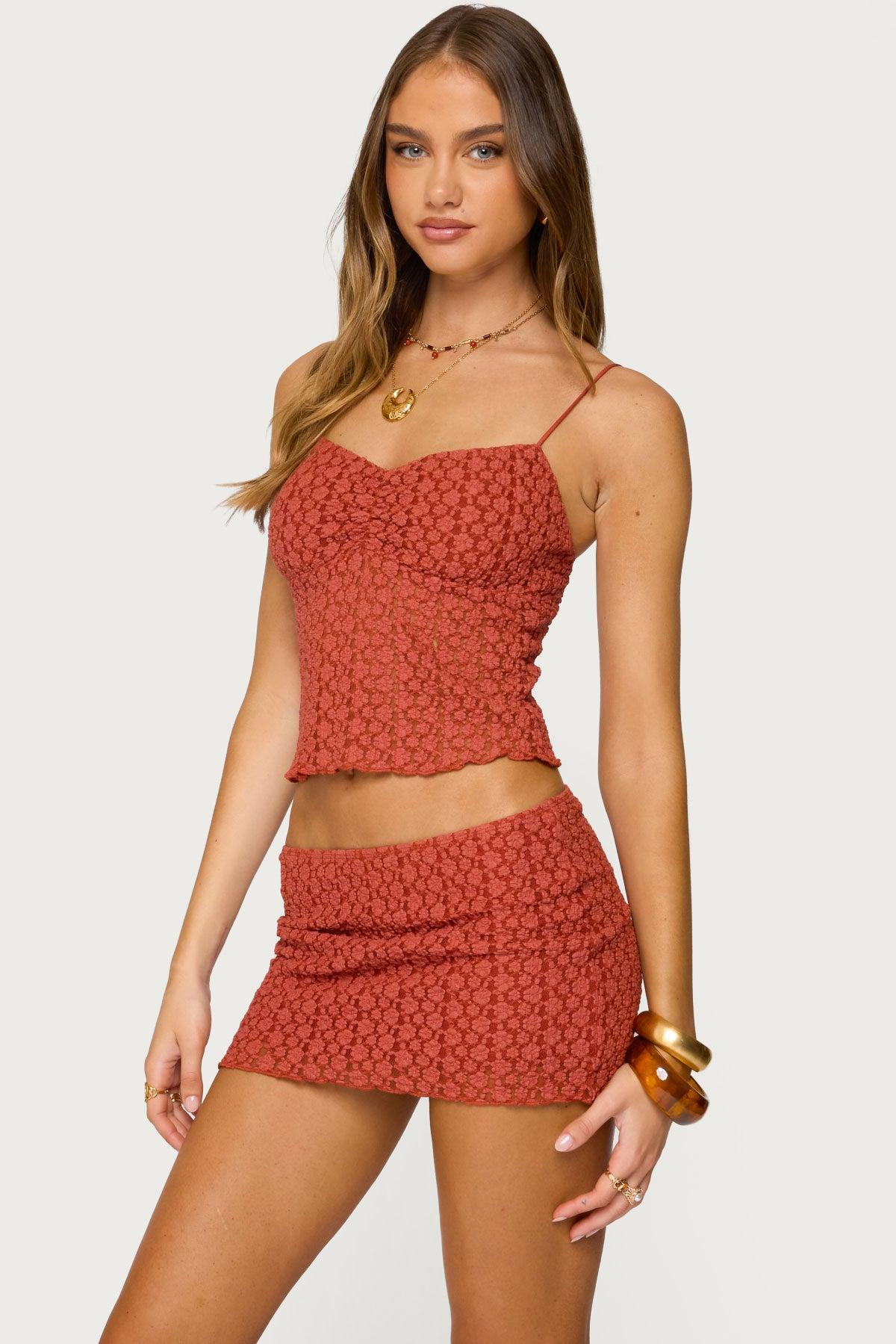 Josephina Textured Floral Tank Top Product Image