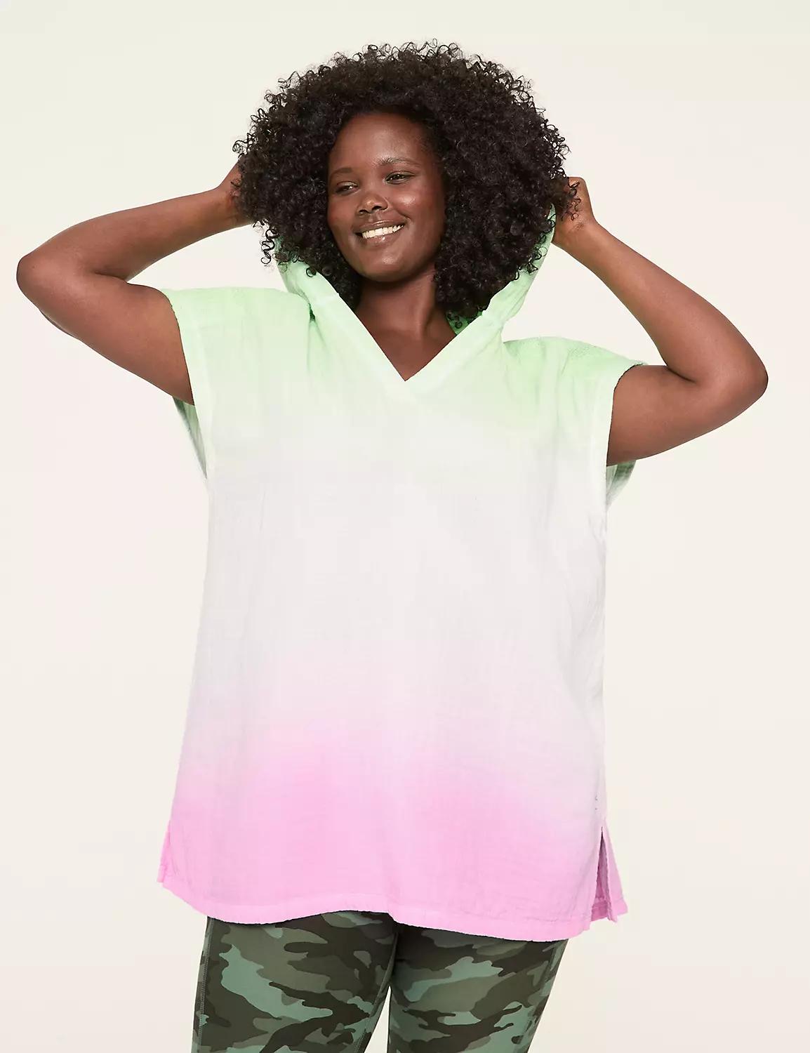 LIVI Gauze Short-Sleeve Hoodie Product Image