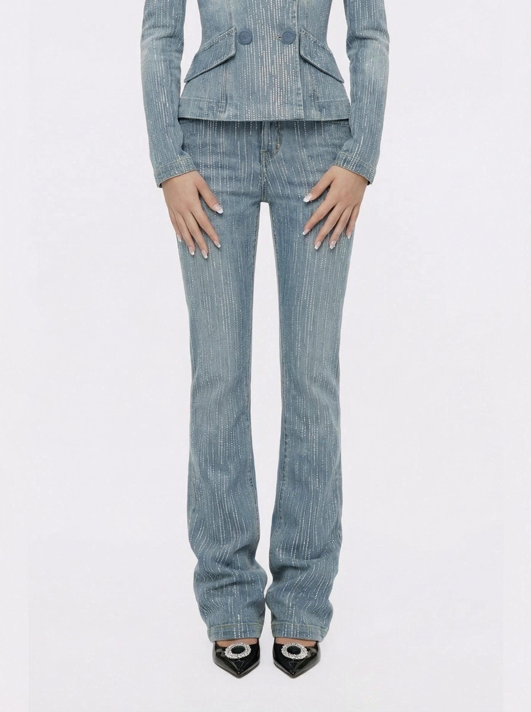 Lexi Low-Rise Light Blue Denim Mini Skirt Product Image