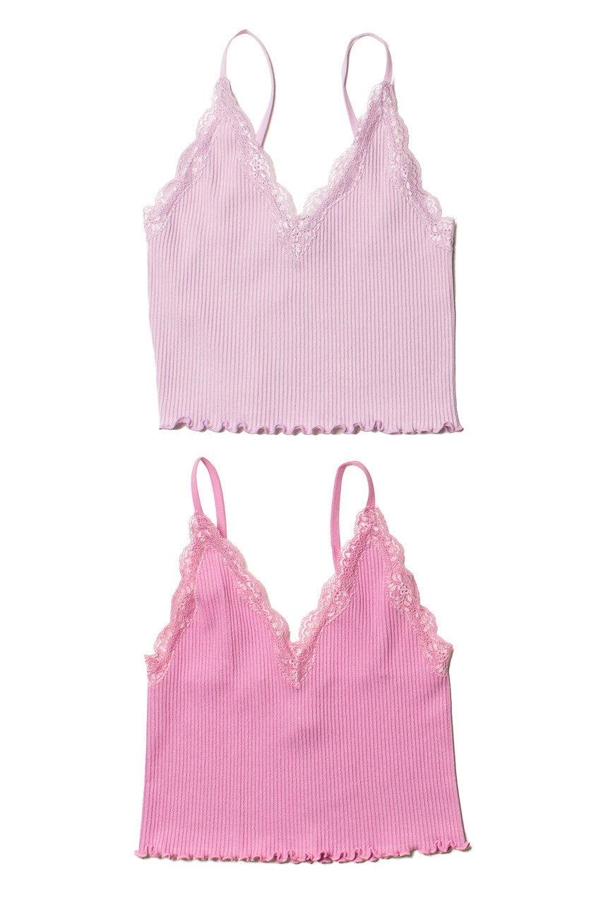 Lilac Seamless Lace Trim Cami Product Image
