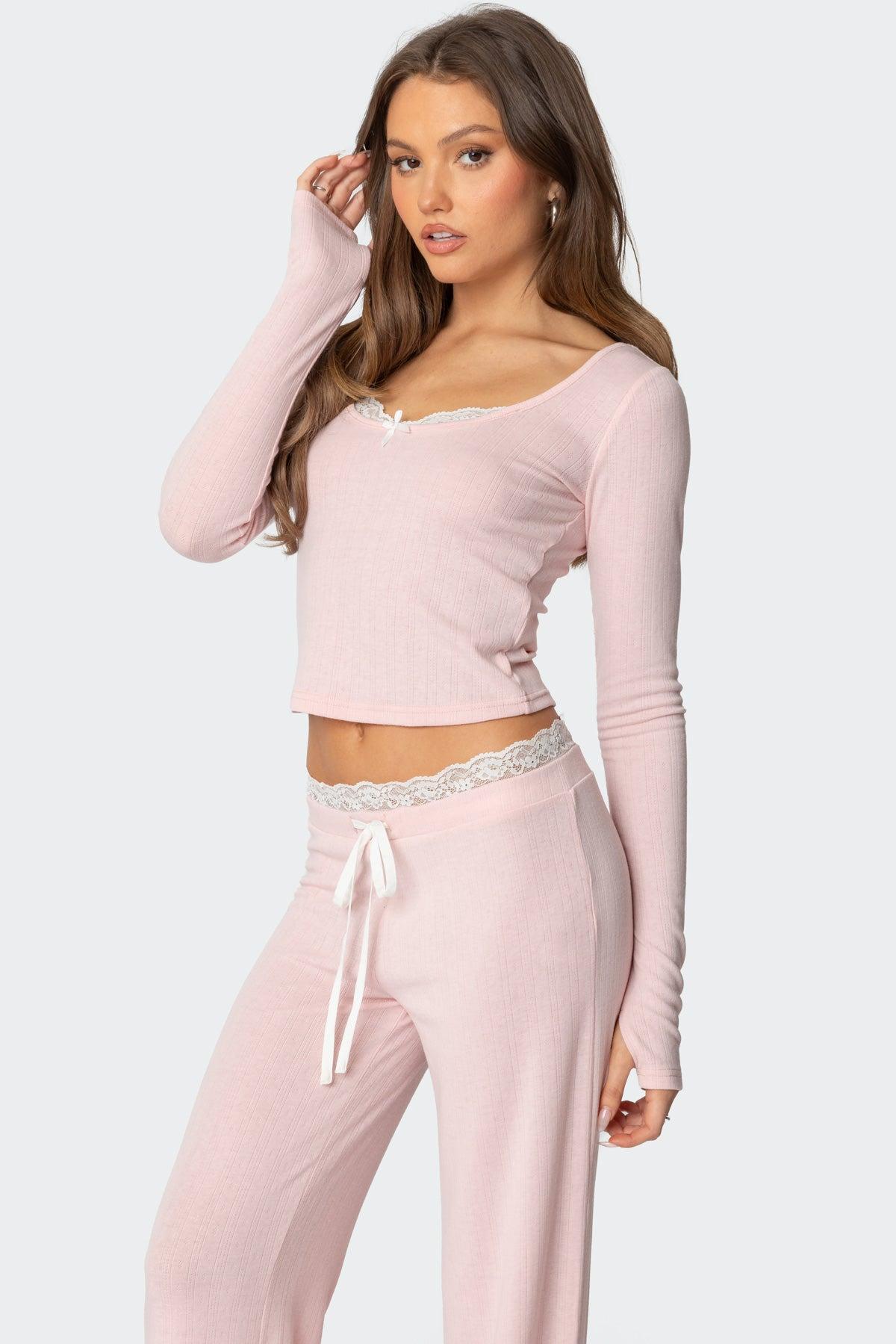 Peekaboo Lace Pants Product Image